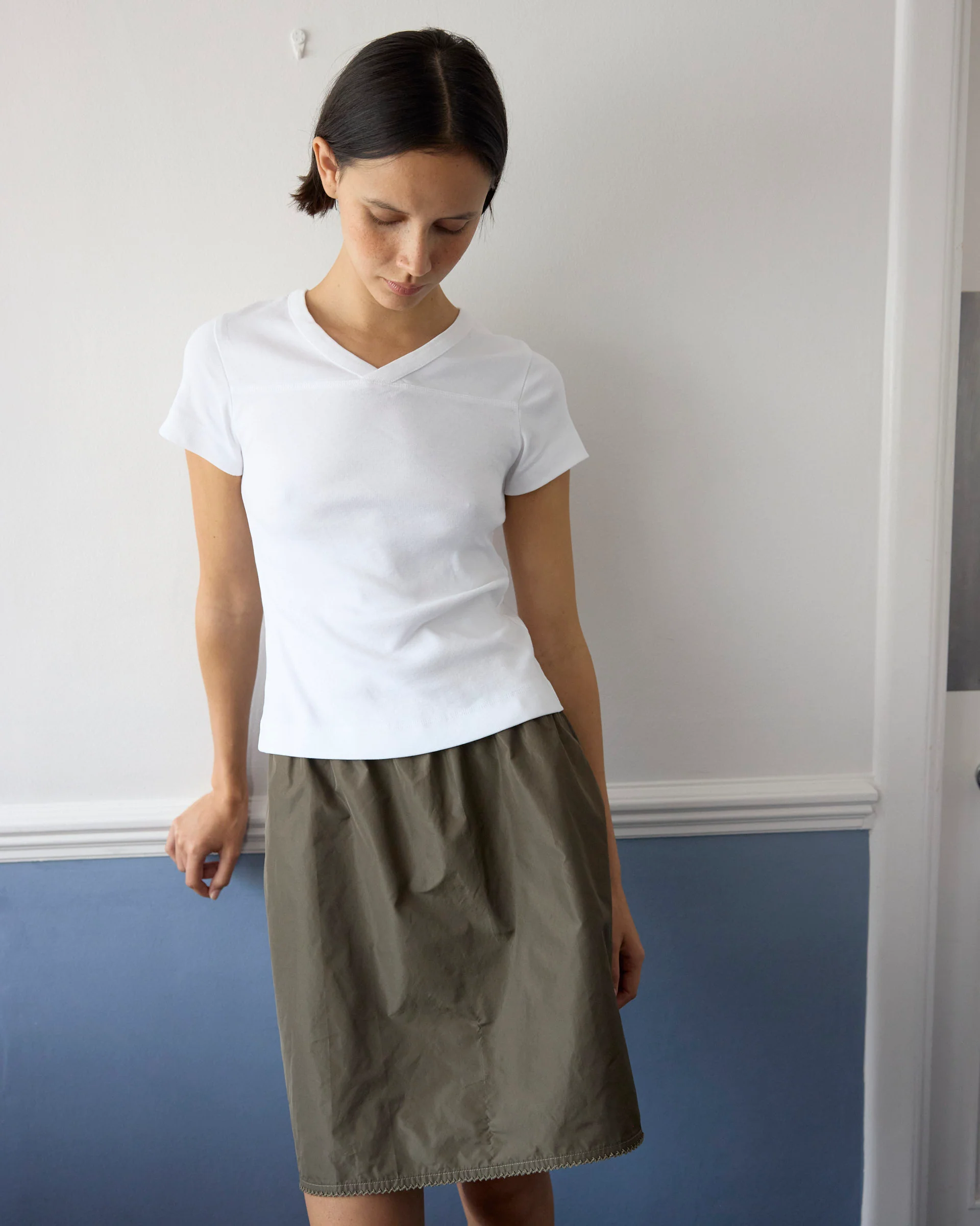 Khaki Midi Skirt - Image 6