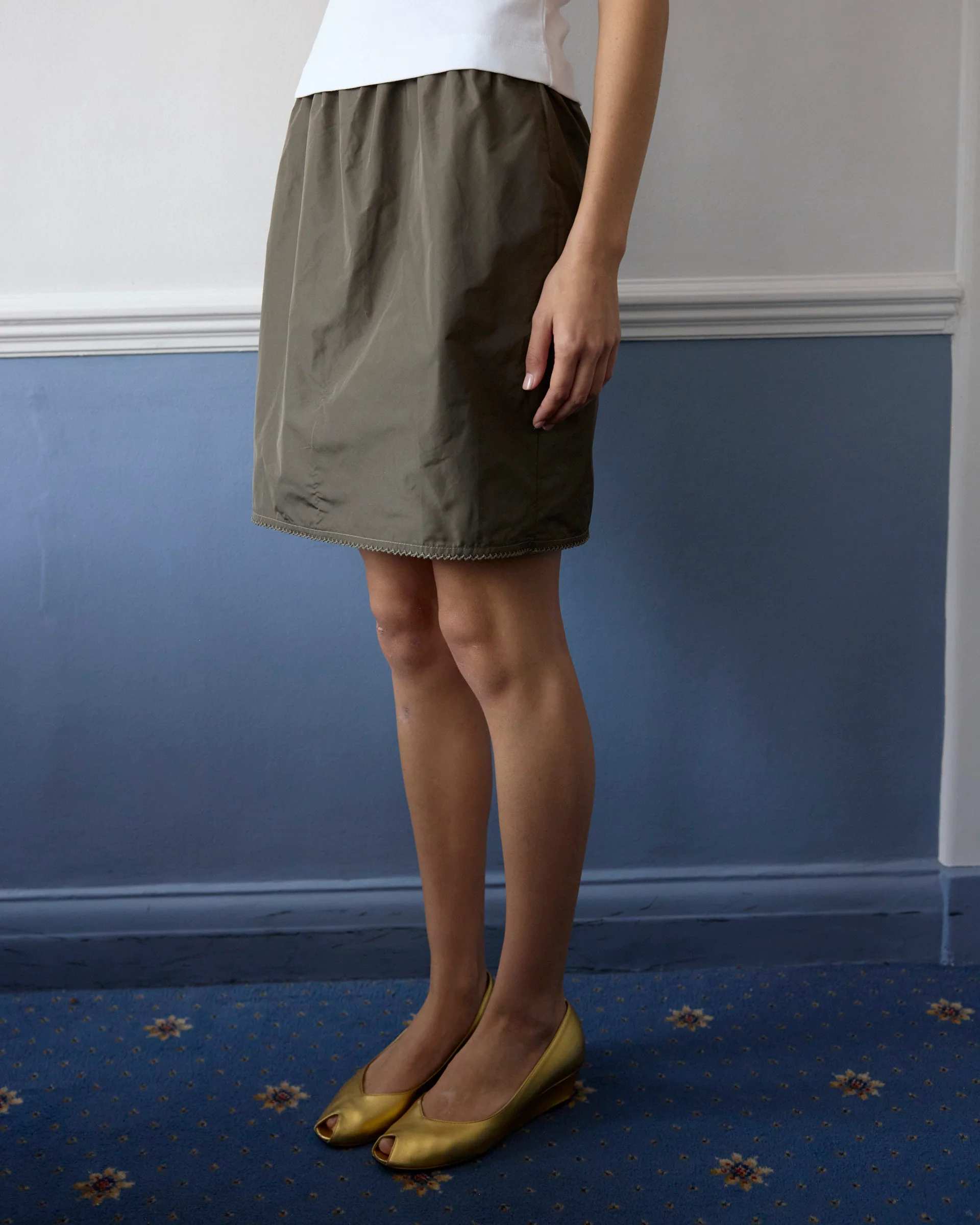 Khaki Midi Skirt - Image 8